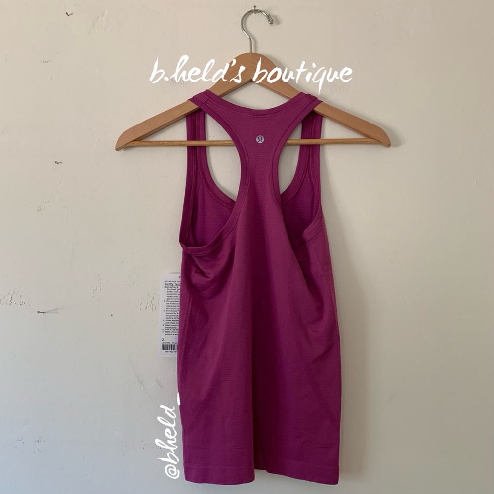 lululemon Swiftly Tech Racerback Tank Top 2.0 Vivid Plum Purple Size 2 New NWT - Picture 9 of 12